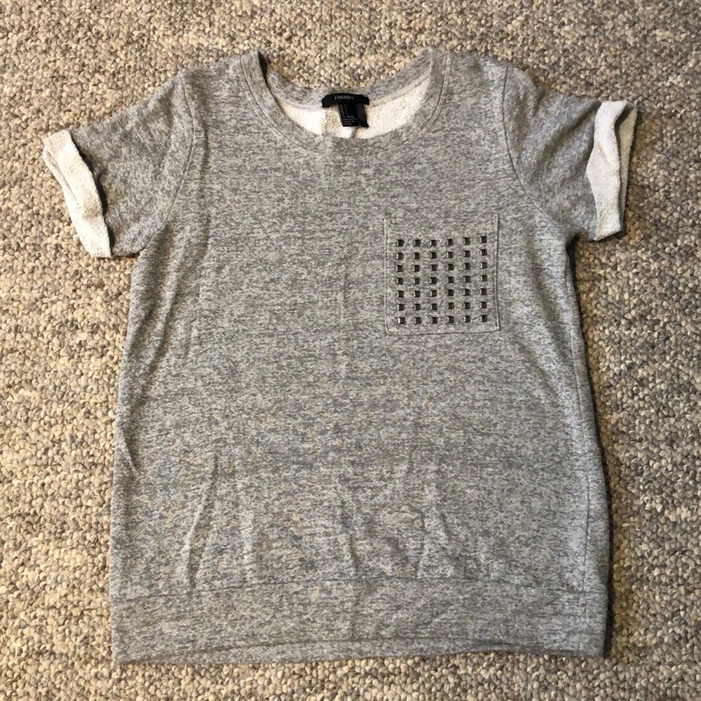 Forever 21 Studded Pocket Tee